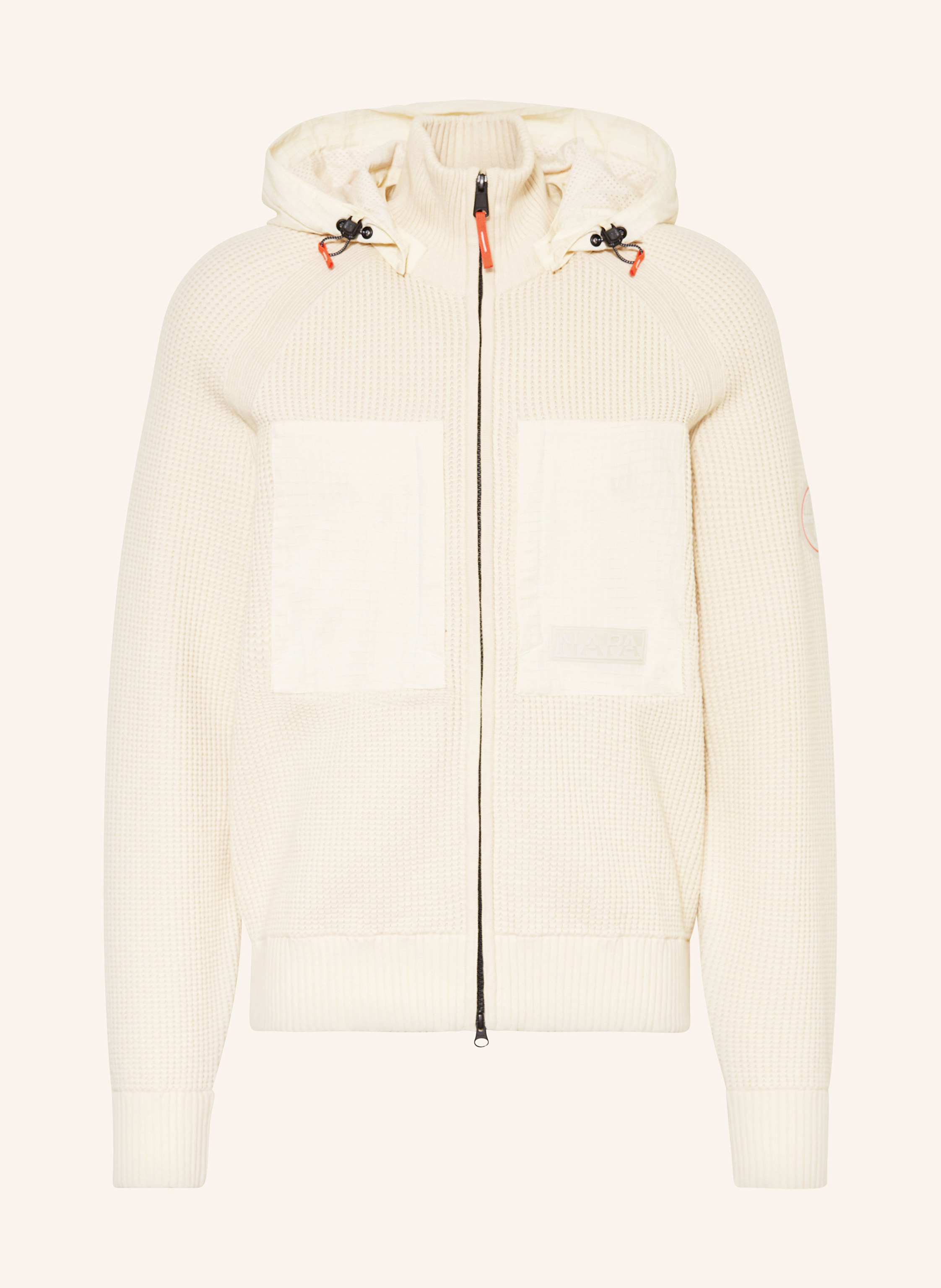 NAPAPIJRI Strickjacke A-VANOI im Materialmix mit abnehmbarer Kapuze