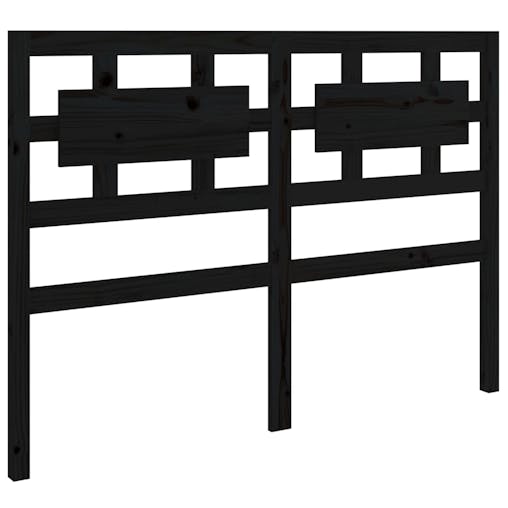 NNEVL Bed Headboard Black 155.5x4x100 cm Solid Wood Pine