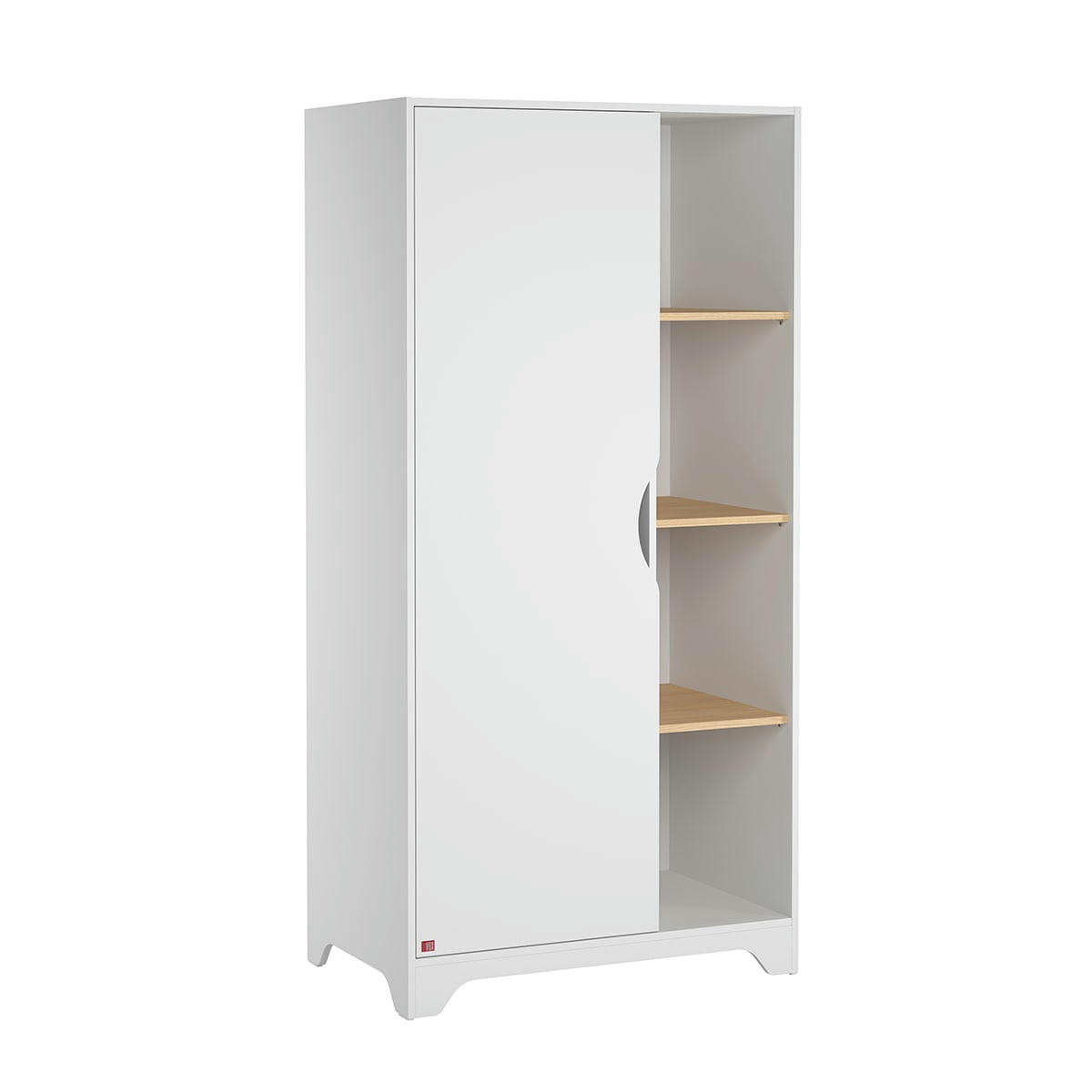 LEAF - Armoire 1 porte blanc naturel