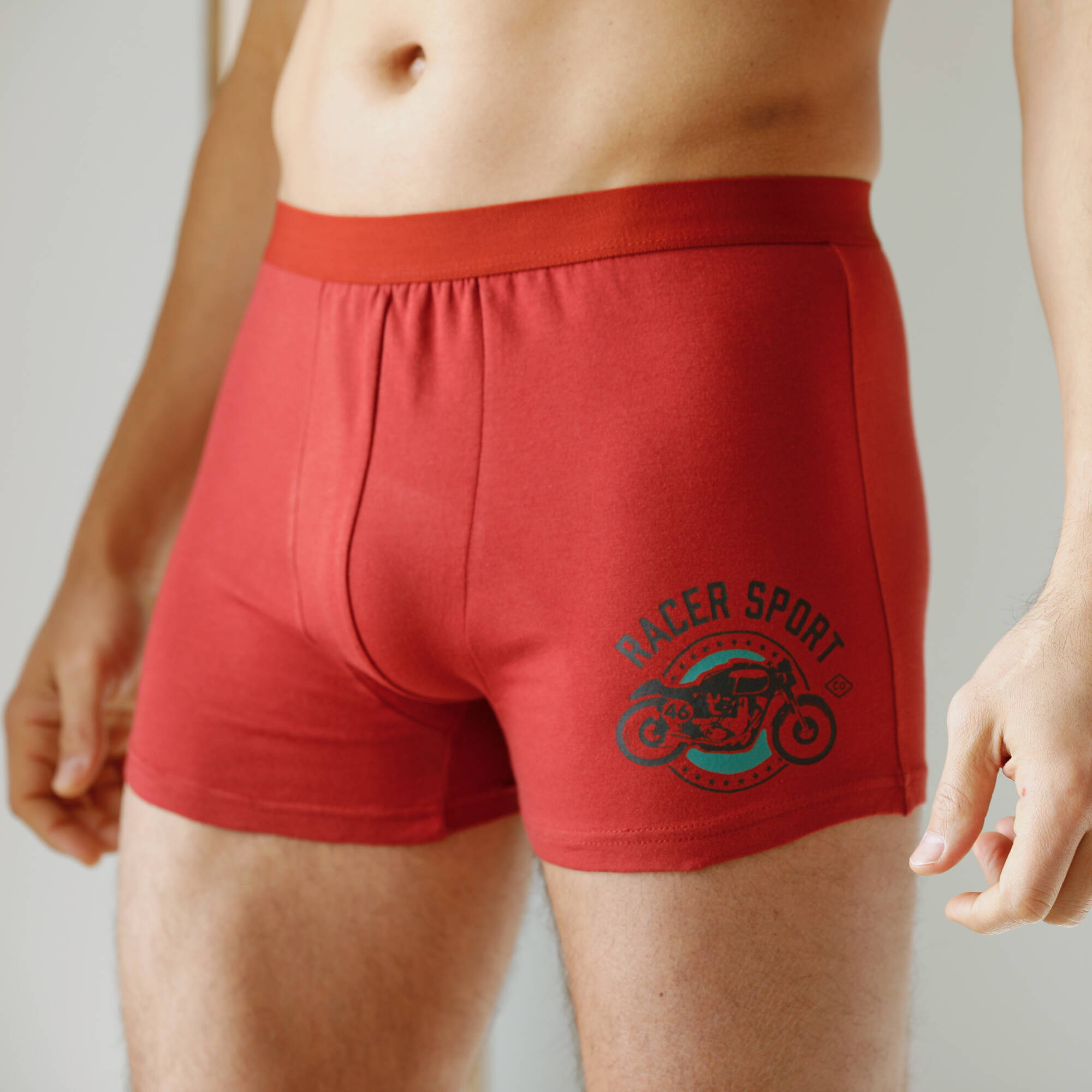 Boxer coton impression placé - lot de 2