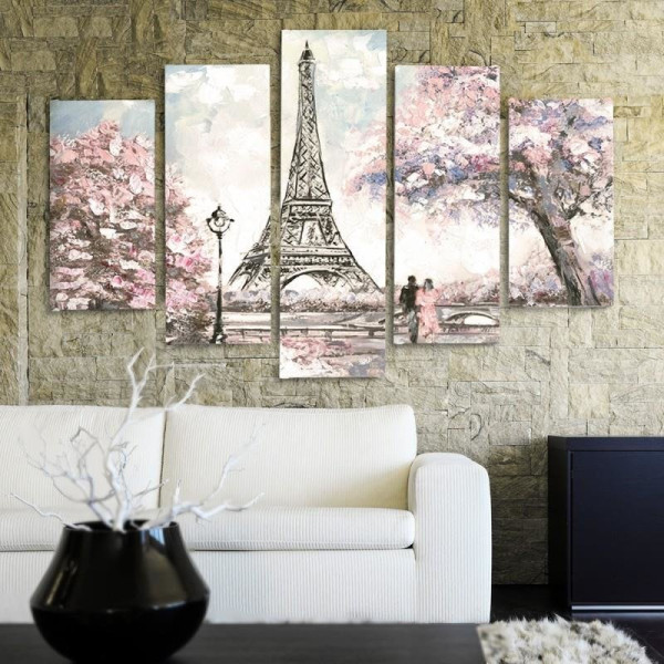 Feeby Obraz 5 częściowy Wiosna w Paryżu 100x70