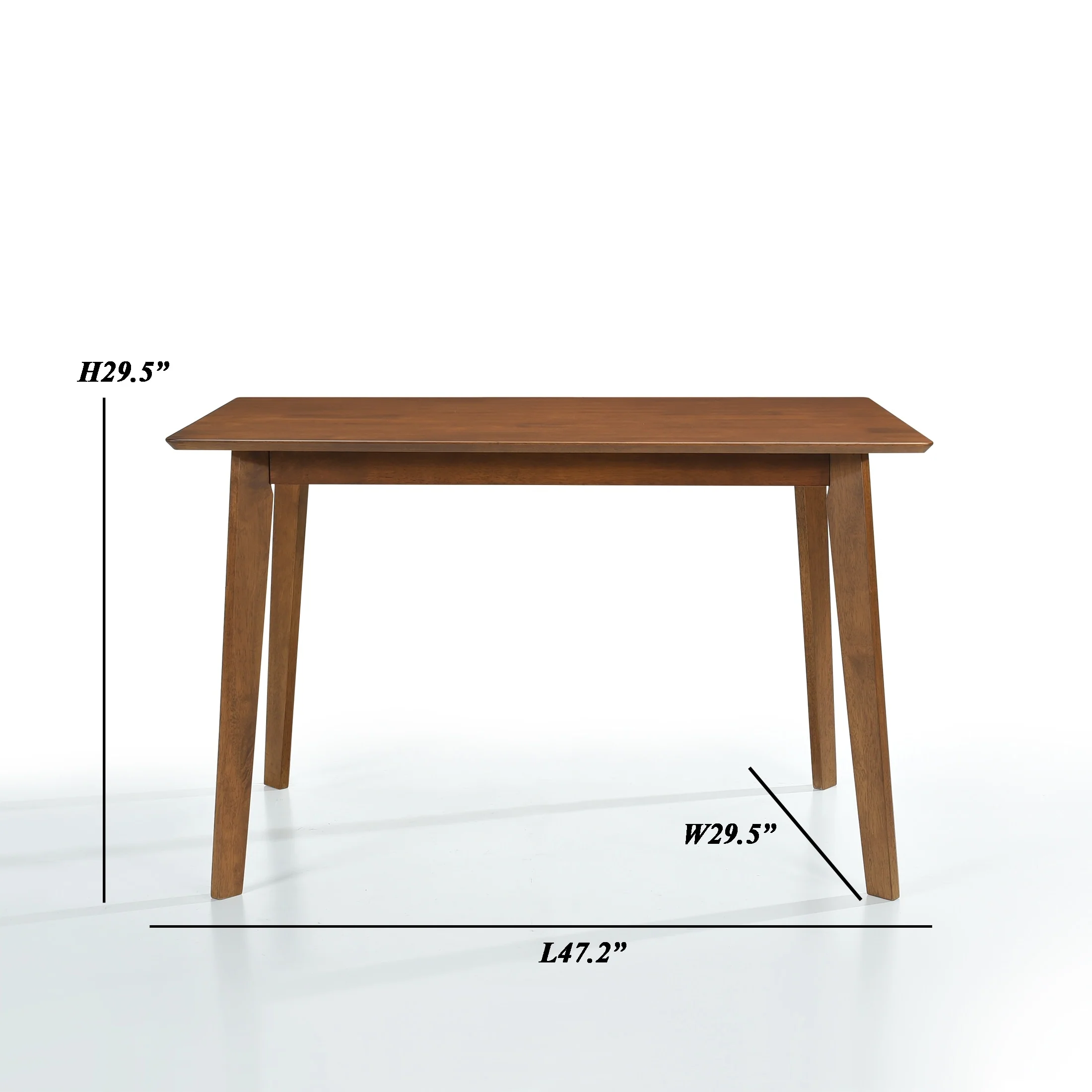 Hollencrest Walnut Mid-Century Modern Dining Table - 47
