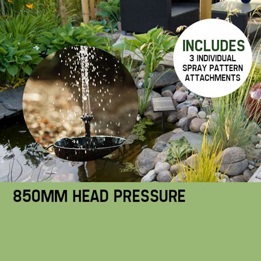 NNEMB 5W Solar Powered Fountain Submersible Water Pump Panel Kit Garden Pond
