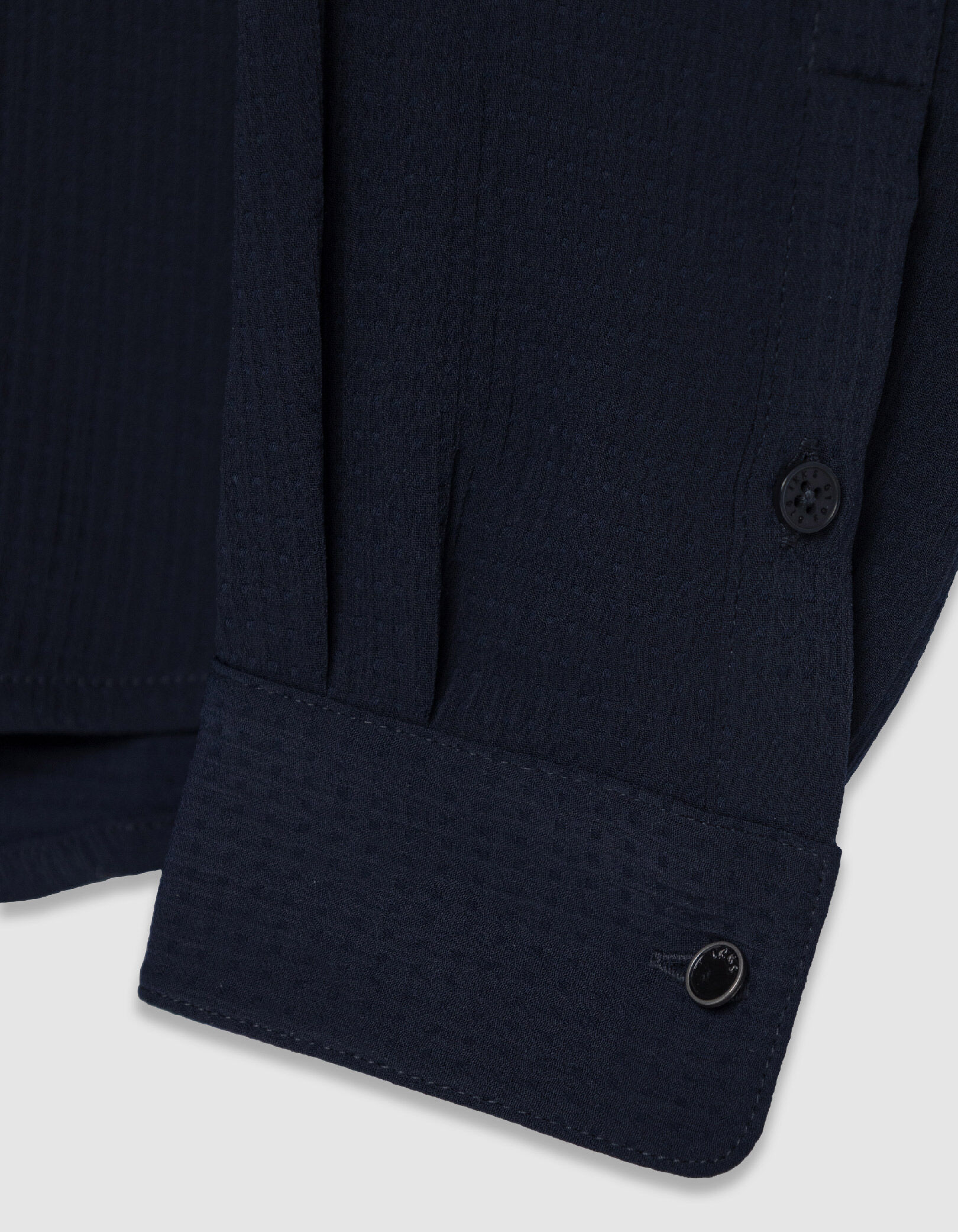 Chemise slim marine seersucker DRY FAST Homme