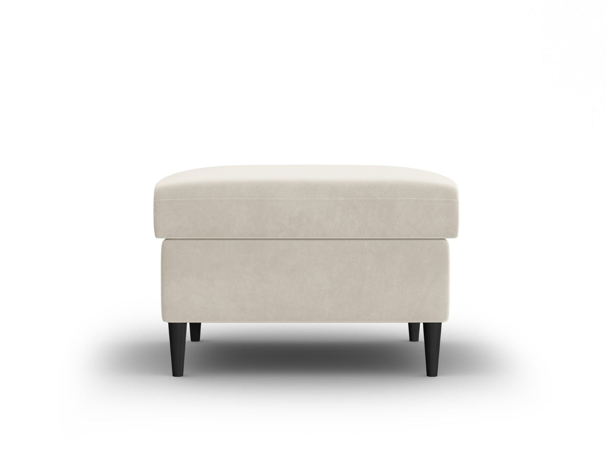 Cosmopolitan Design Poef Kyoto flueel lichtbeige - 70x70x45cm