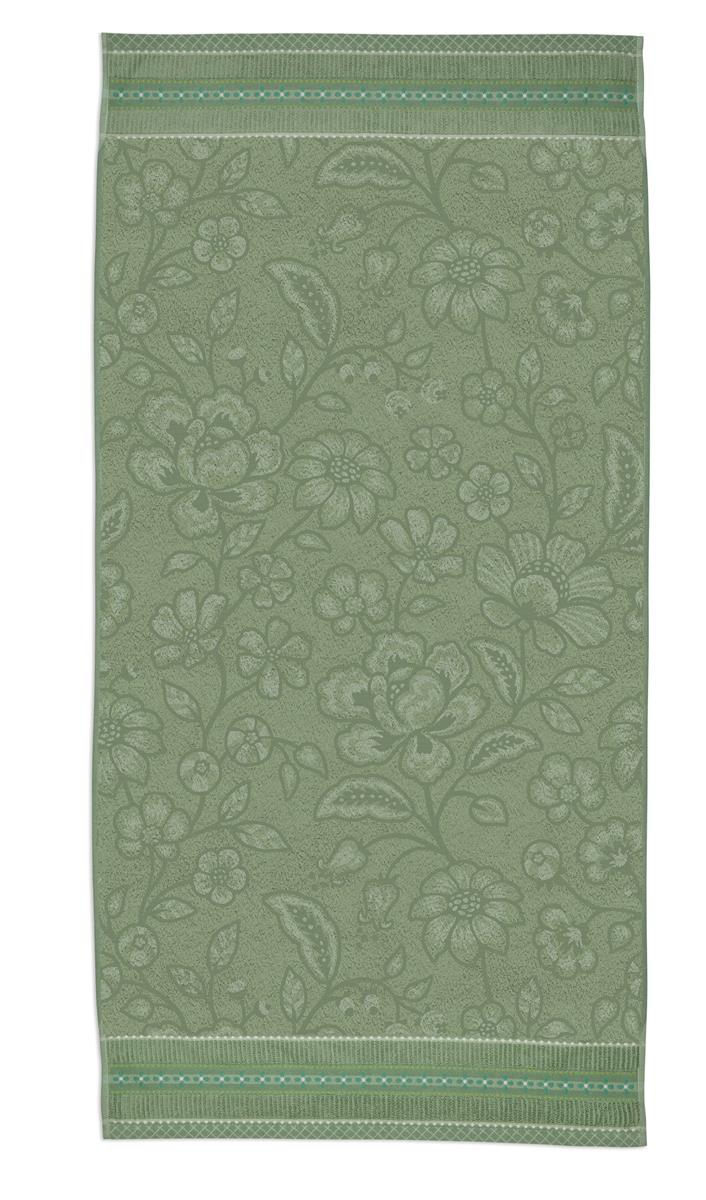 Pip Studio badlaken Jasmin Jacquard - 70x140 cm - groen