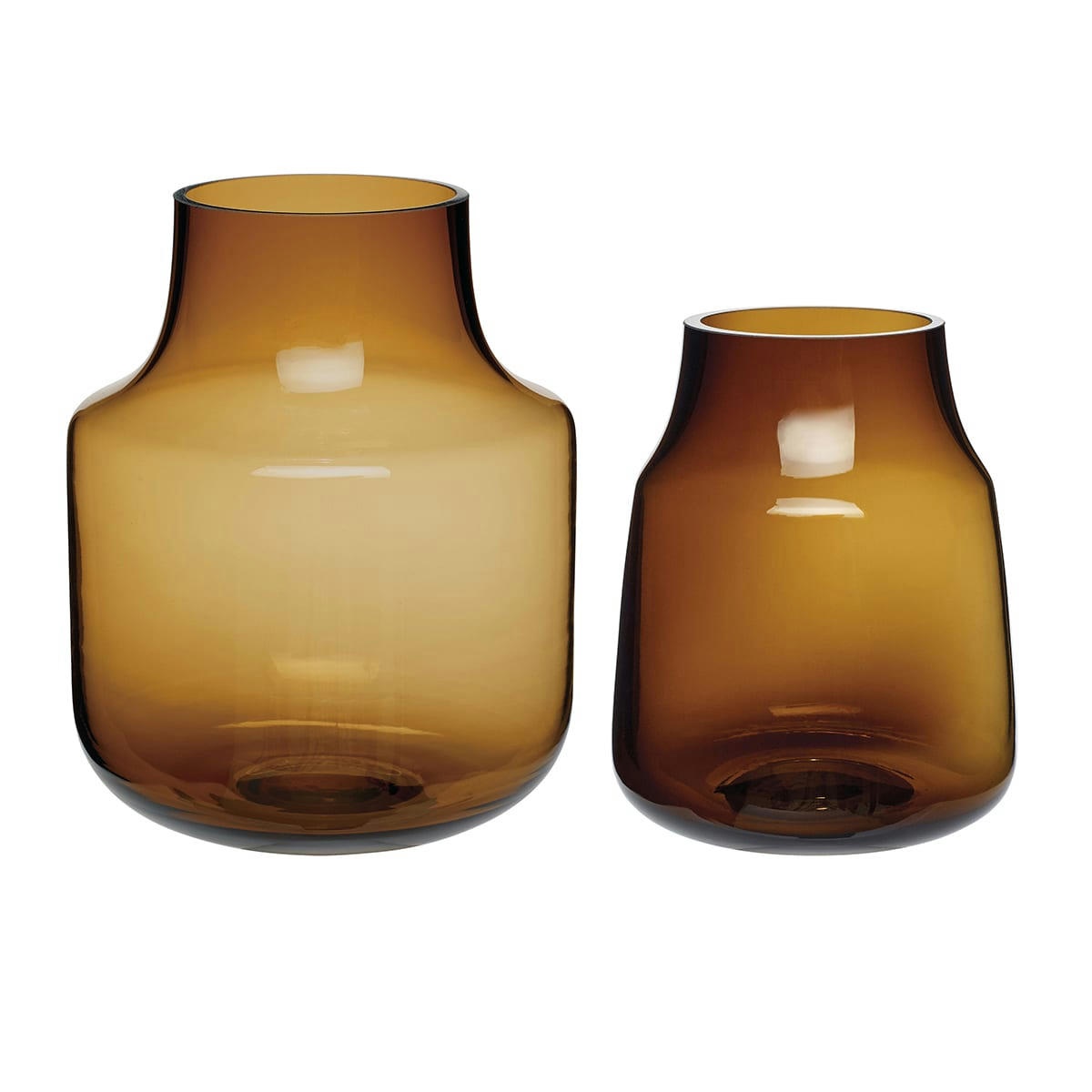 DESERT - Vase en verre marron (x2)