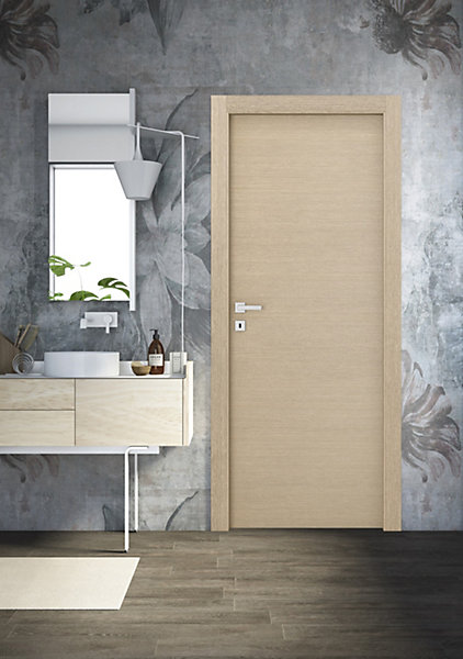 Bloc-porte Alexia bois naturel H.204 x l.83 cm, poussant droit