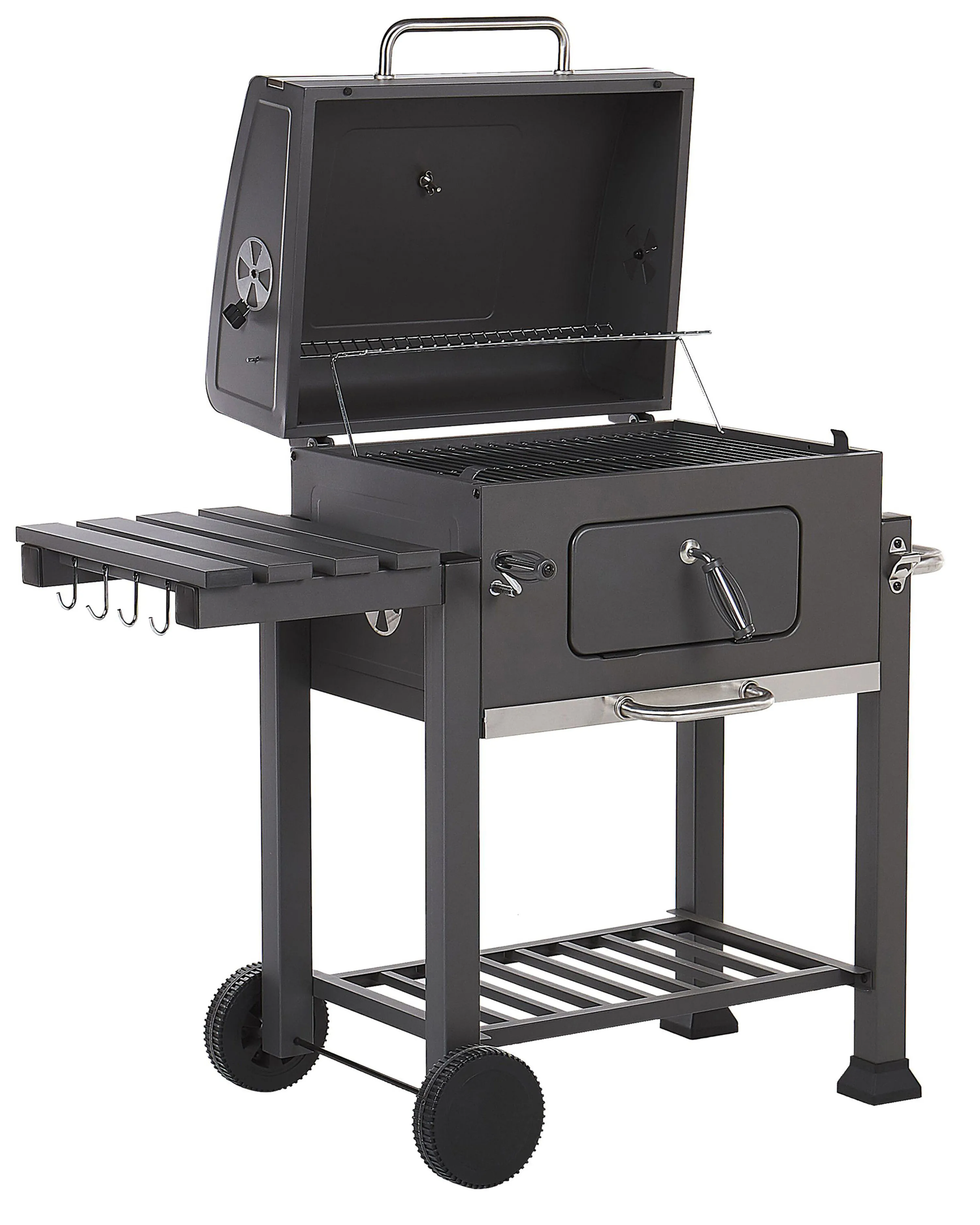 Charcoal BBQ Grill PAVLOF Metal Black