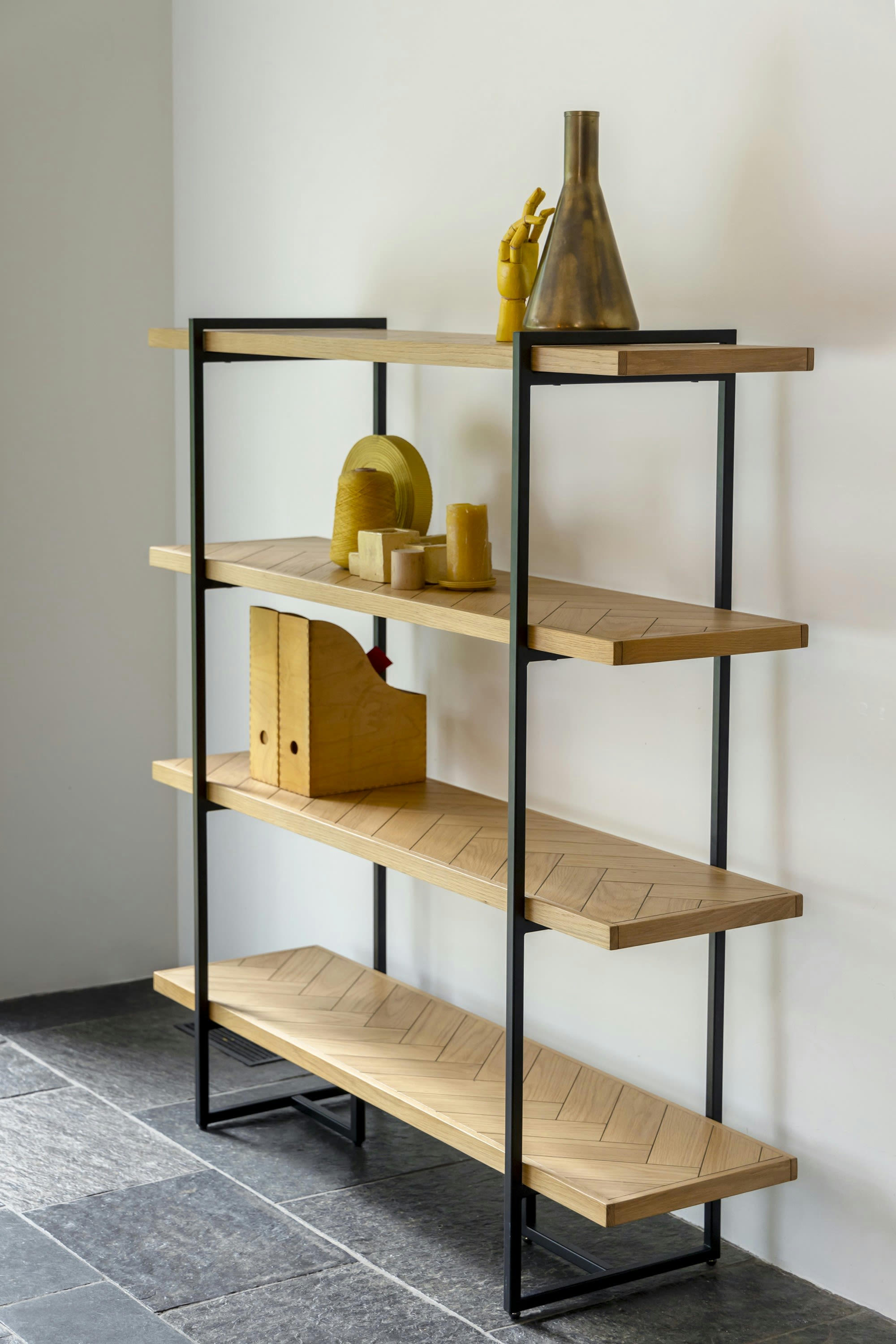 CLASS - Etagère en métal et bois beige