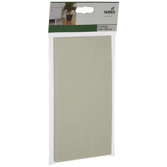 Filzzuschnitt, rechteckig, Selbstklebend, weiß, 100 x 4,5 x 200 mm