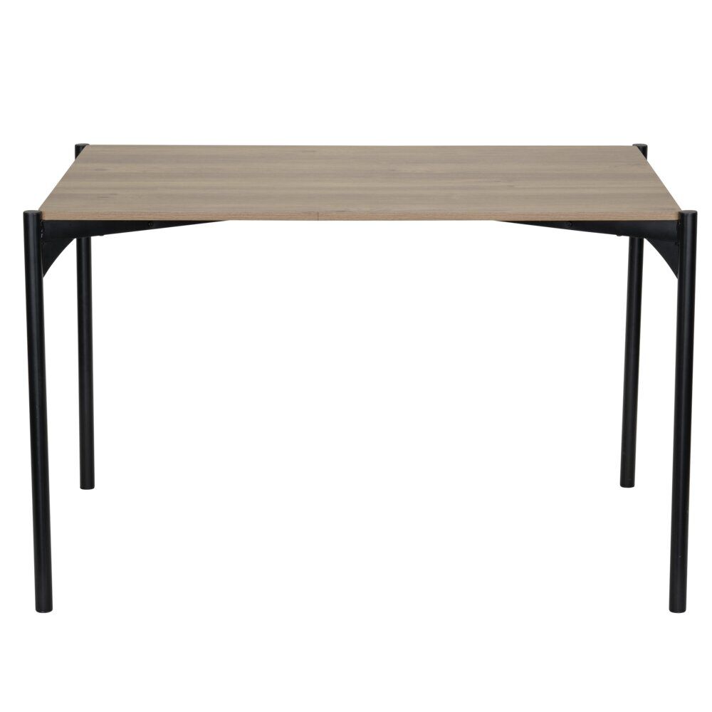 Table en bois 4 personnes pieds métal noir Luffi 120x80xH75cm