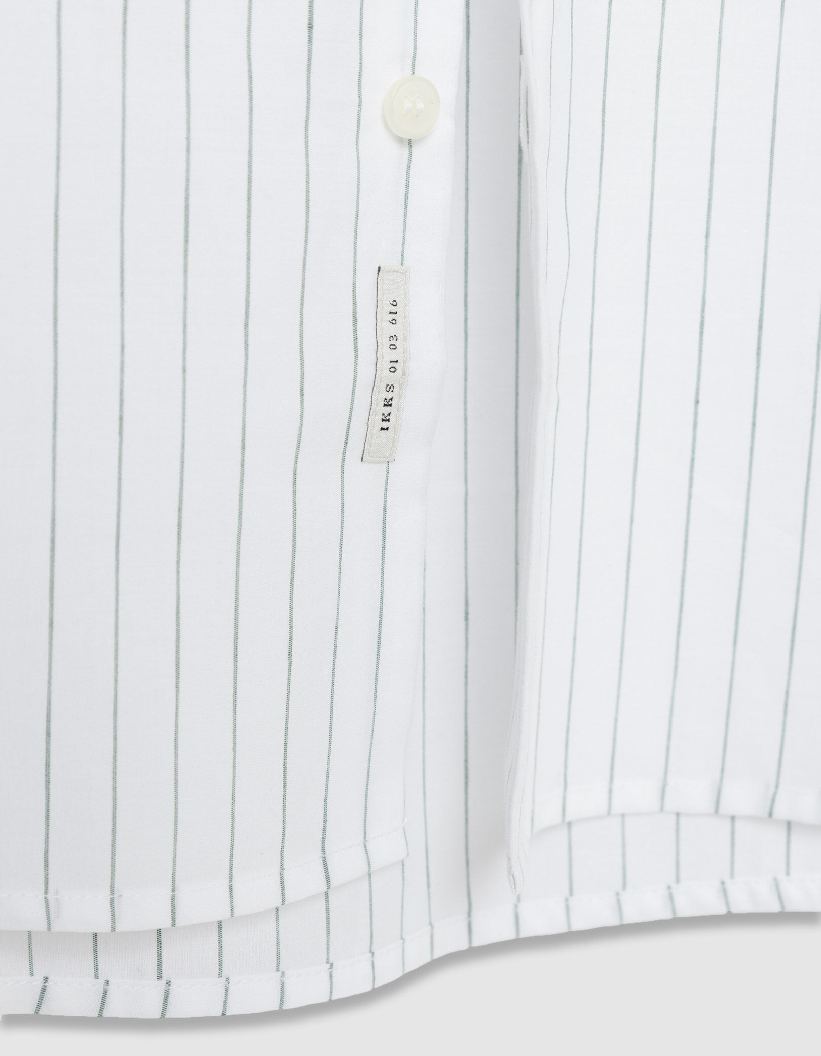 Chemise regular rayée vert amande Homme