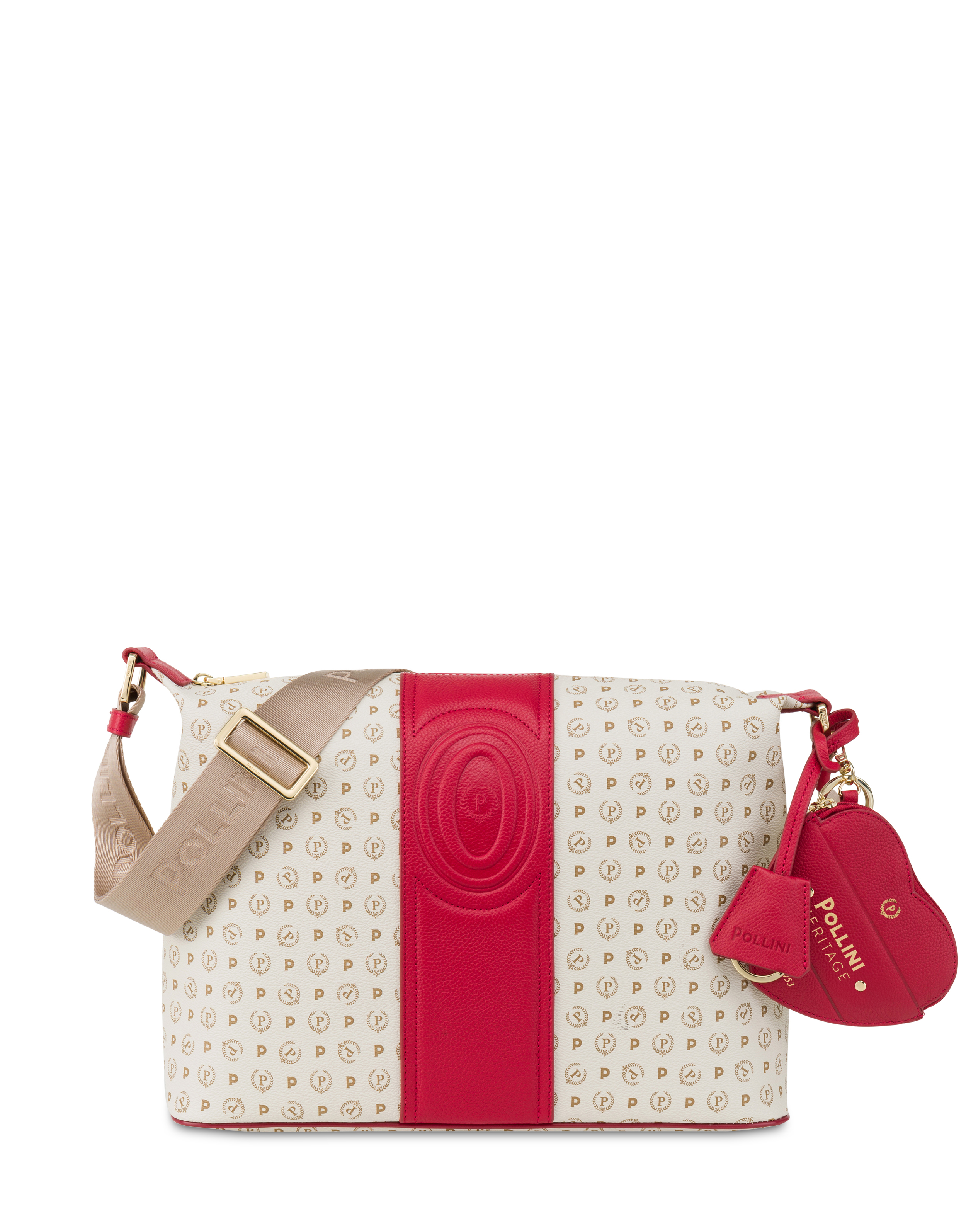 Borsa A Spalla Heritage 70 Avorio/rosso.