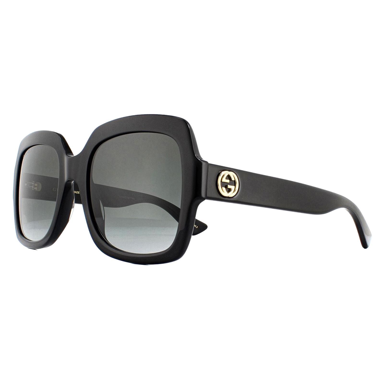 Gucci Square Black Grey Gradient Sunglasses GG0036SN