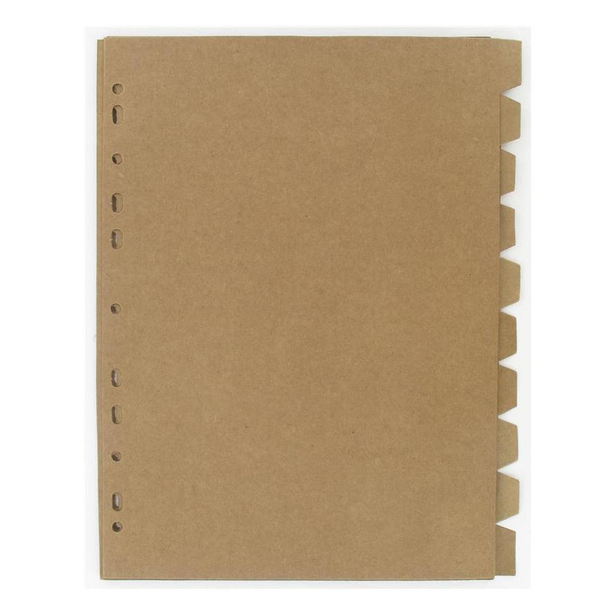 Kraft File Dividers A4 10 Pack