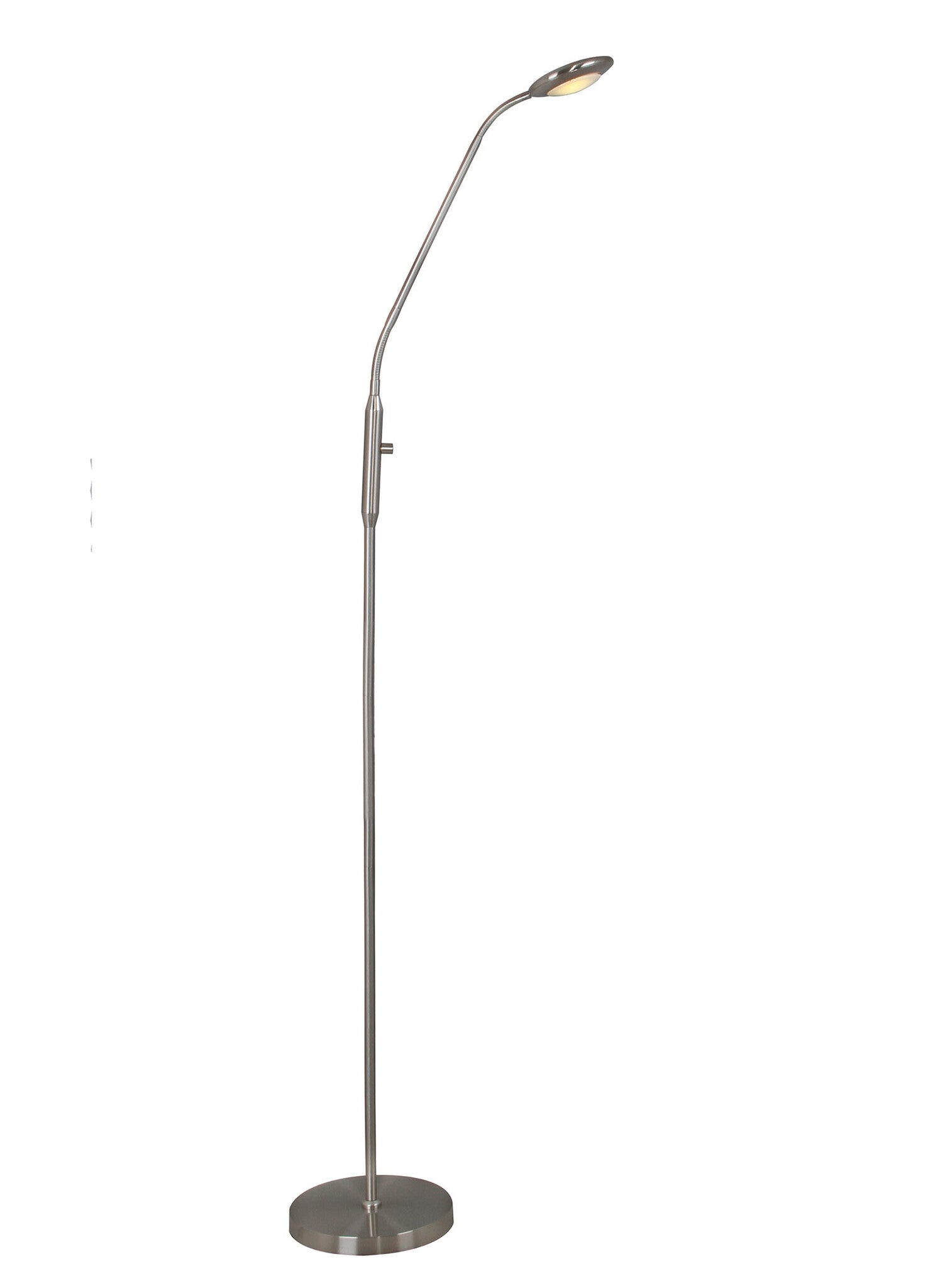 Artdelight vloerlamp UFO - 1 lichts - 26 x 140  cm - mat chroom