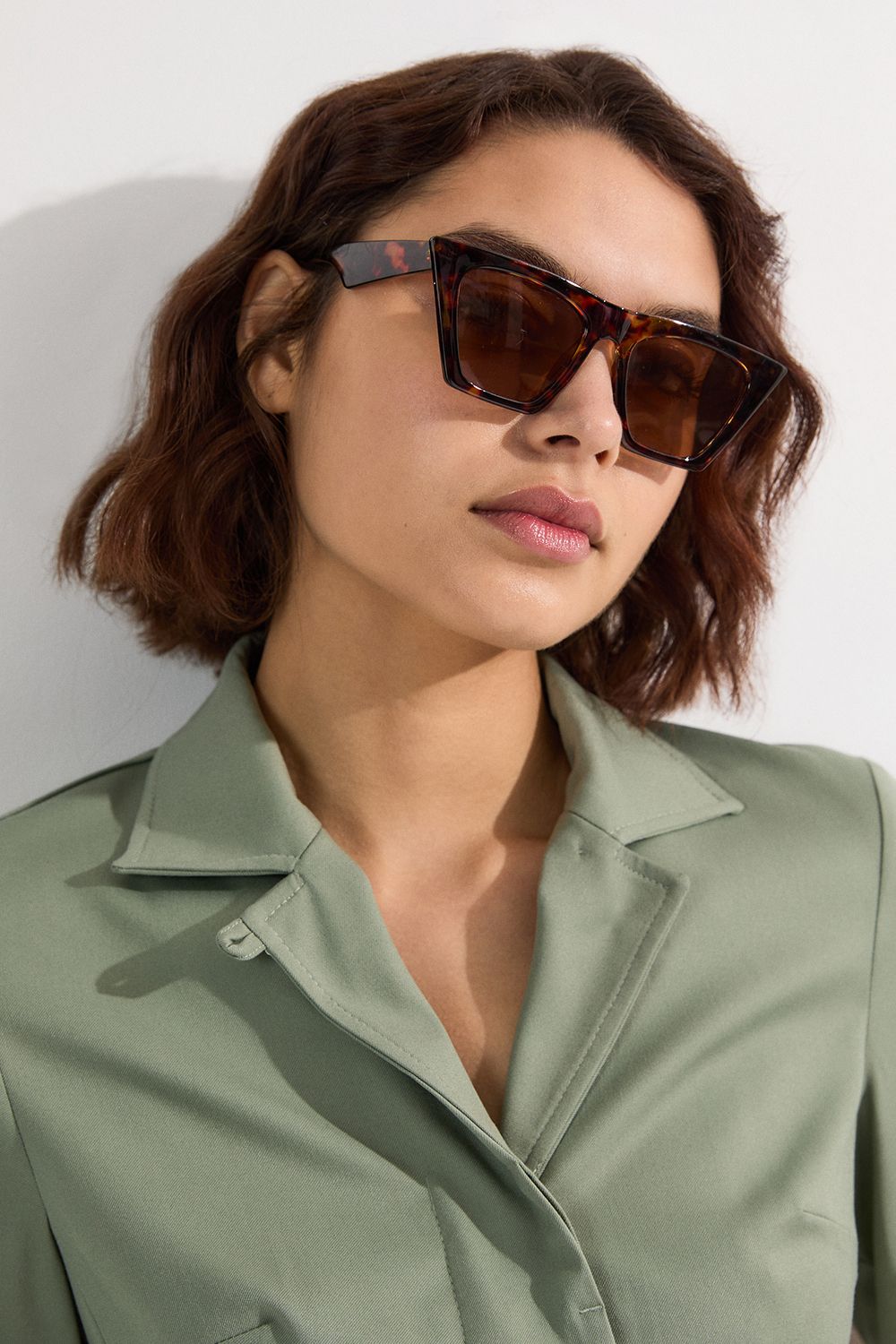 KarenMillen Petite Soft Structured Tailored Shirt Mini Dress