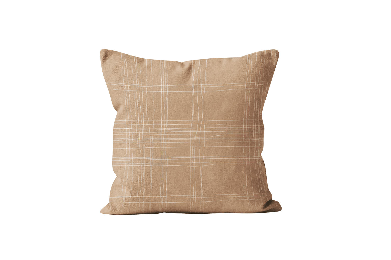 - Coussin tendance en velours Marron Crème 40x40cm