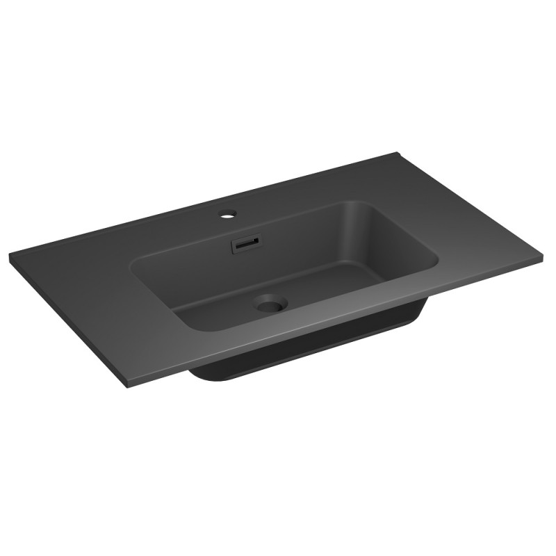 Plan de toilette Shadow noir mat 80 cm ALLIBERT