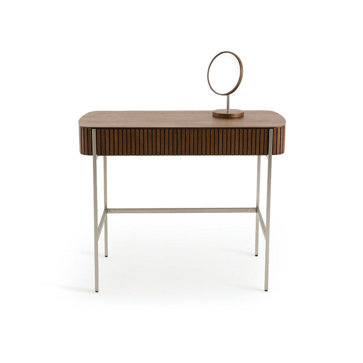 Coiffeuse noyer avec miroir à poser, Camilla