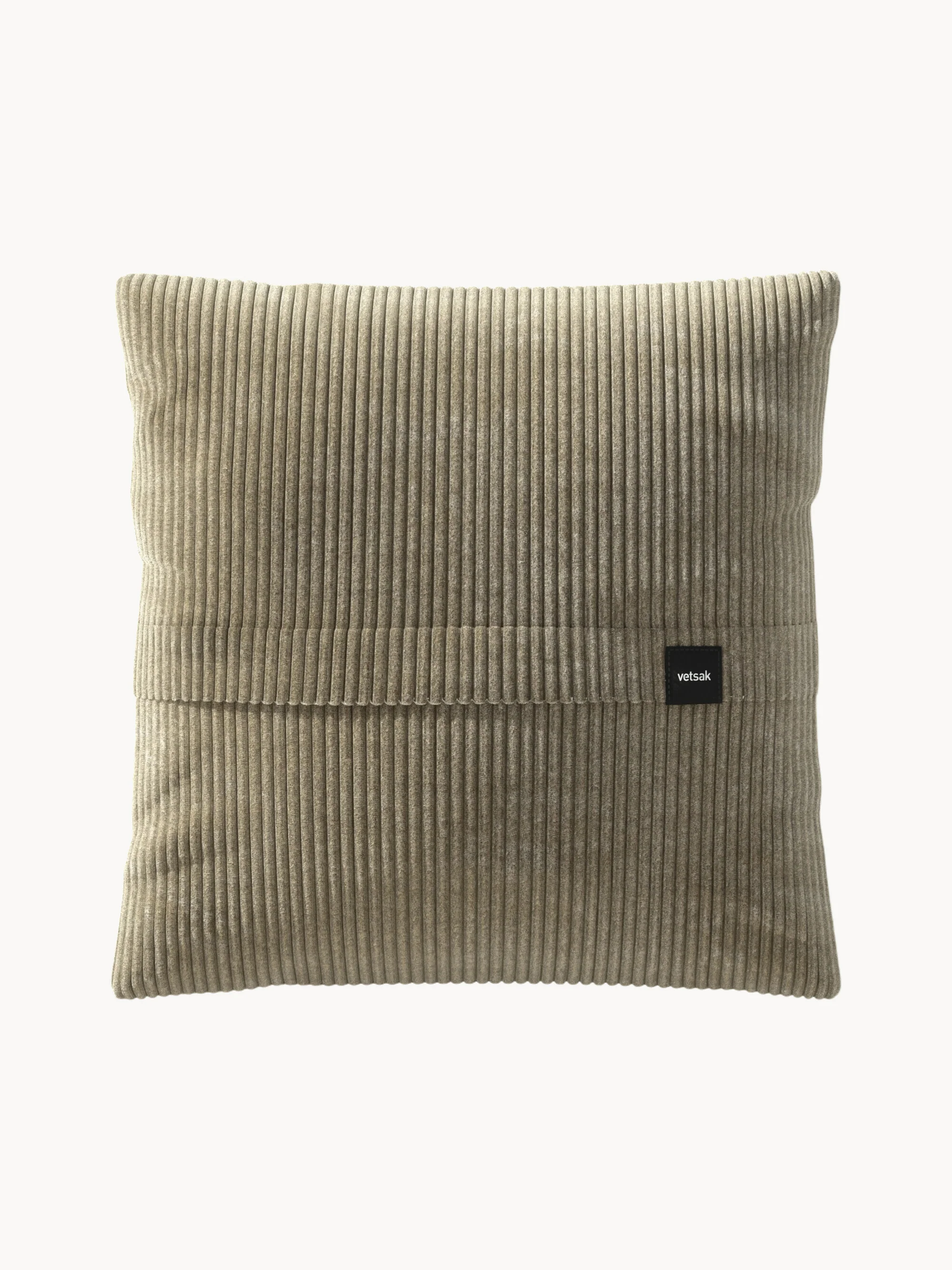 Großes Cord-Sofa-Kissen Vetsak, 60 x 60 cm