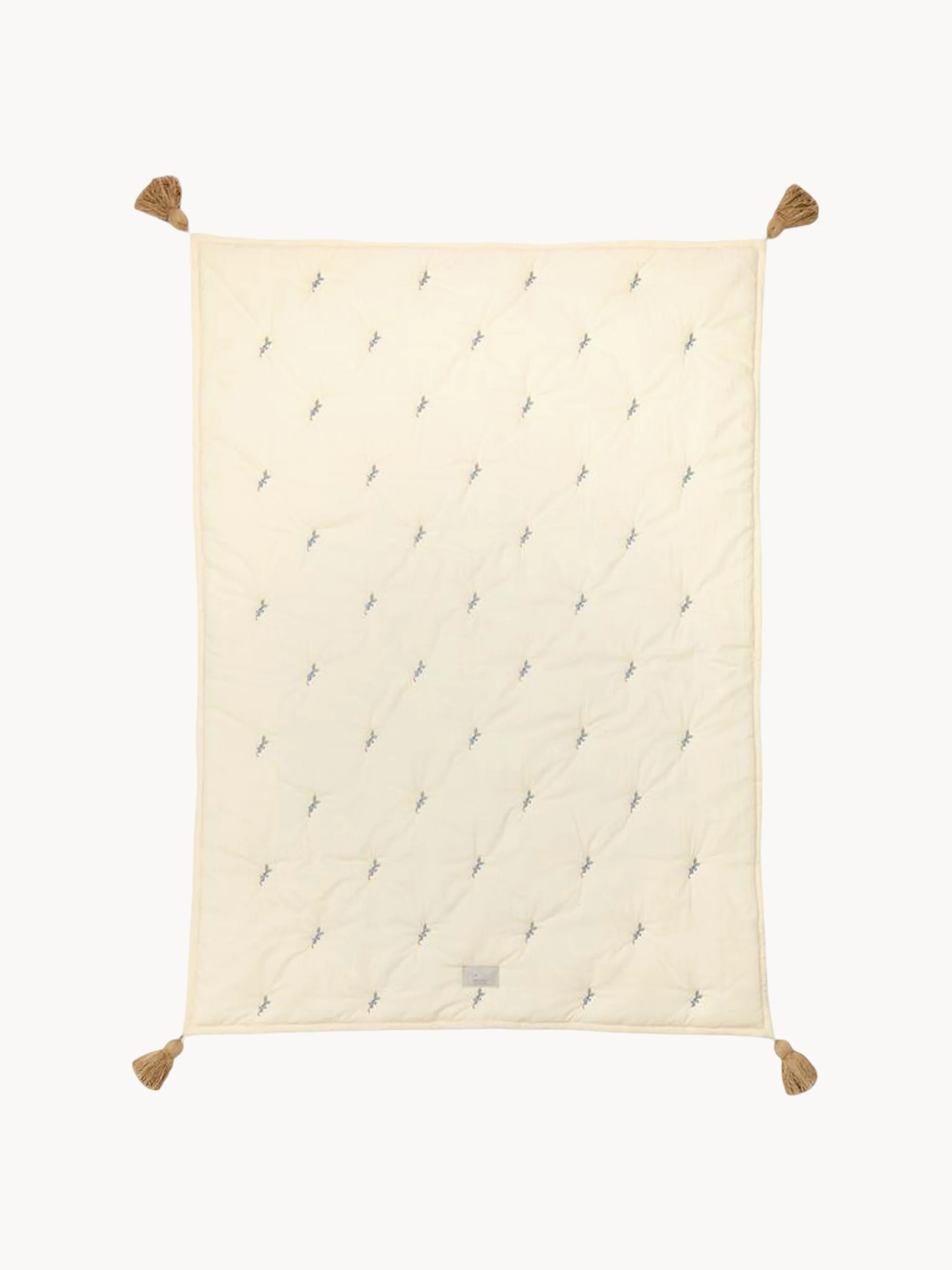 Gesteppte Kuscheldecke Blueberries aus Bio-Baumwolle