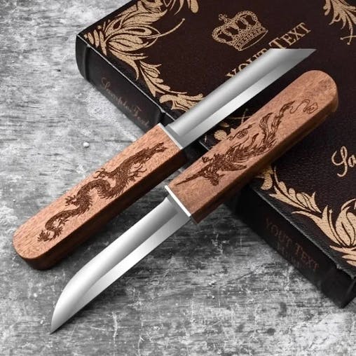 NNEOBA Dragon & Phoenix Double Knife &ndash; High-Hardness Tactical & Camping Knife Set