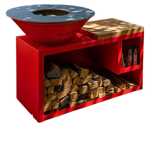Pack Printemps Brasero Traditionnel Aluminium 103 Rouge Double Cuve