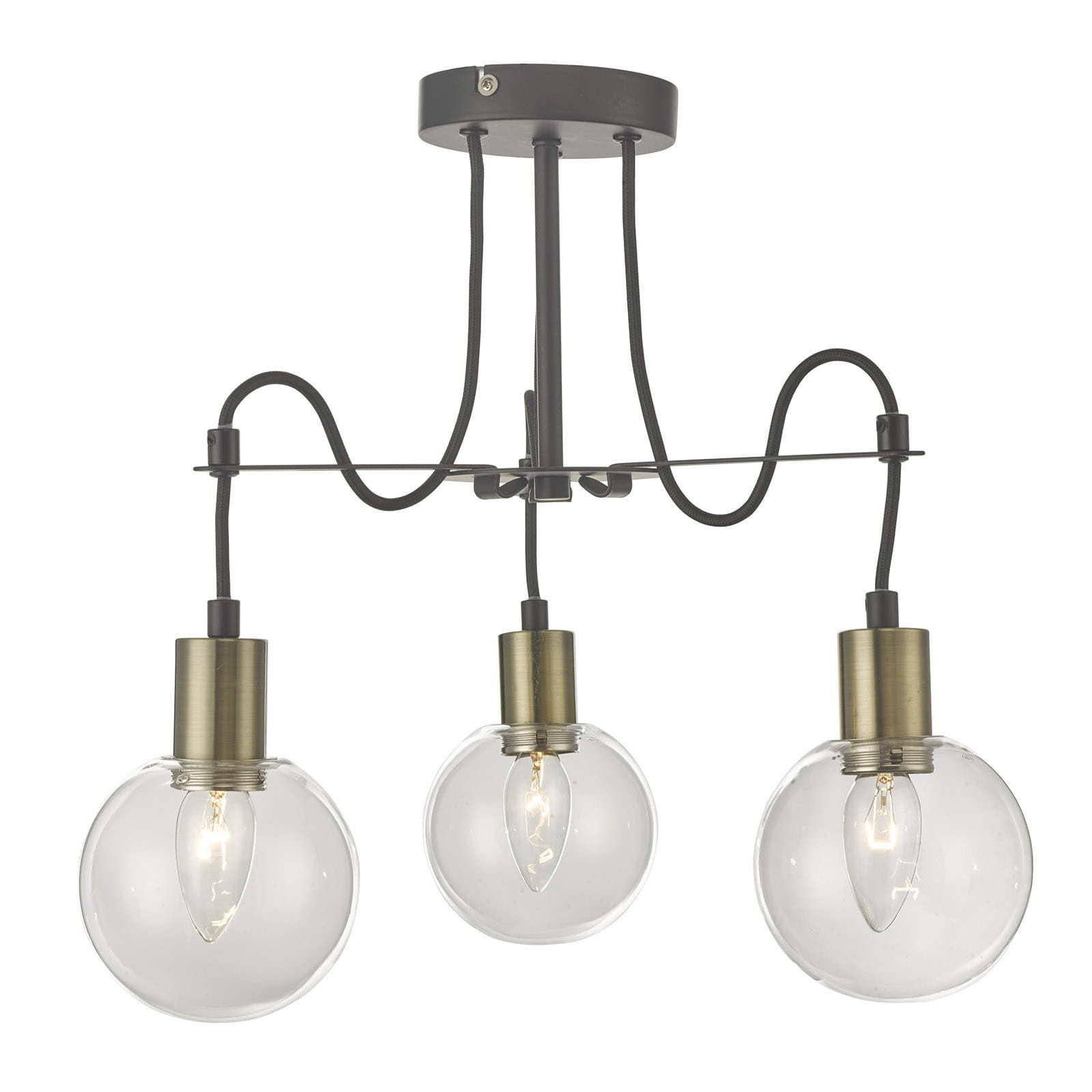 Lampa wisząca brązowo-przezroczysty GIANNI 3xE14x40W Italux