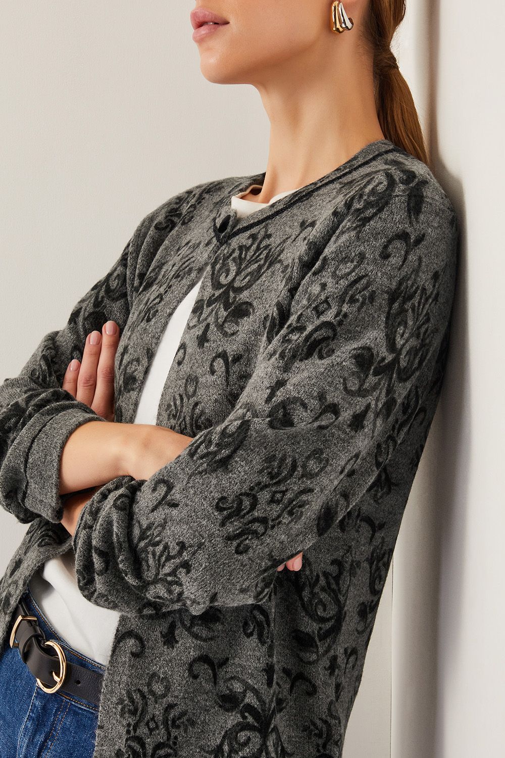 Monsoon Jess Jacquard Cardigan