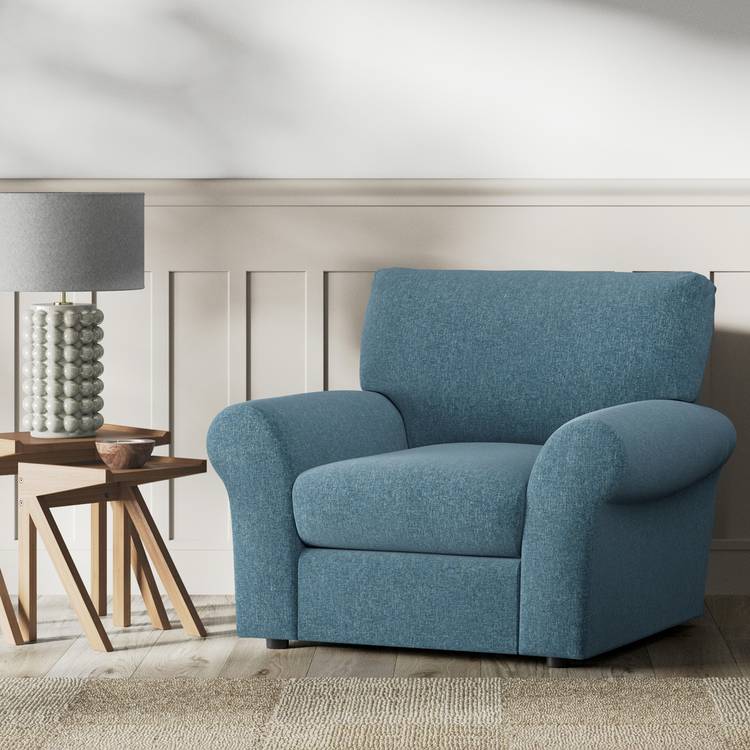 Habitat Molton Fabric Armchair - Blue
