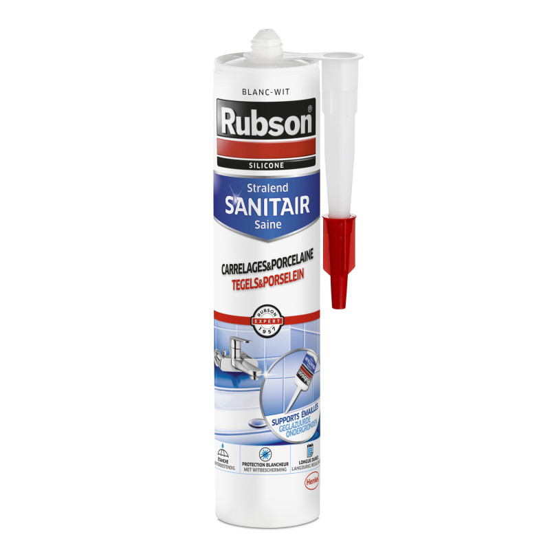 Silicone Sanitaire carrelage et porcelaine blanc 0,28 L RUBSON