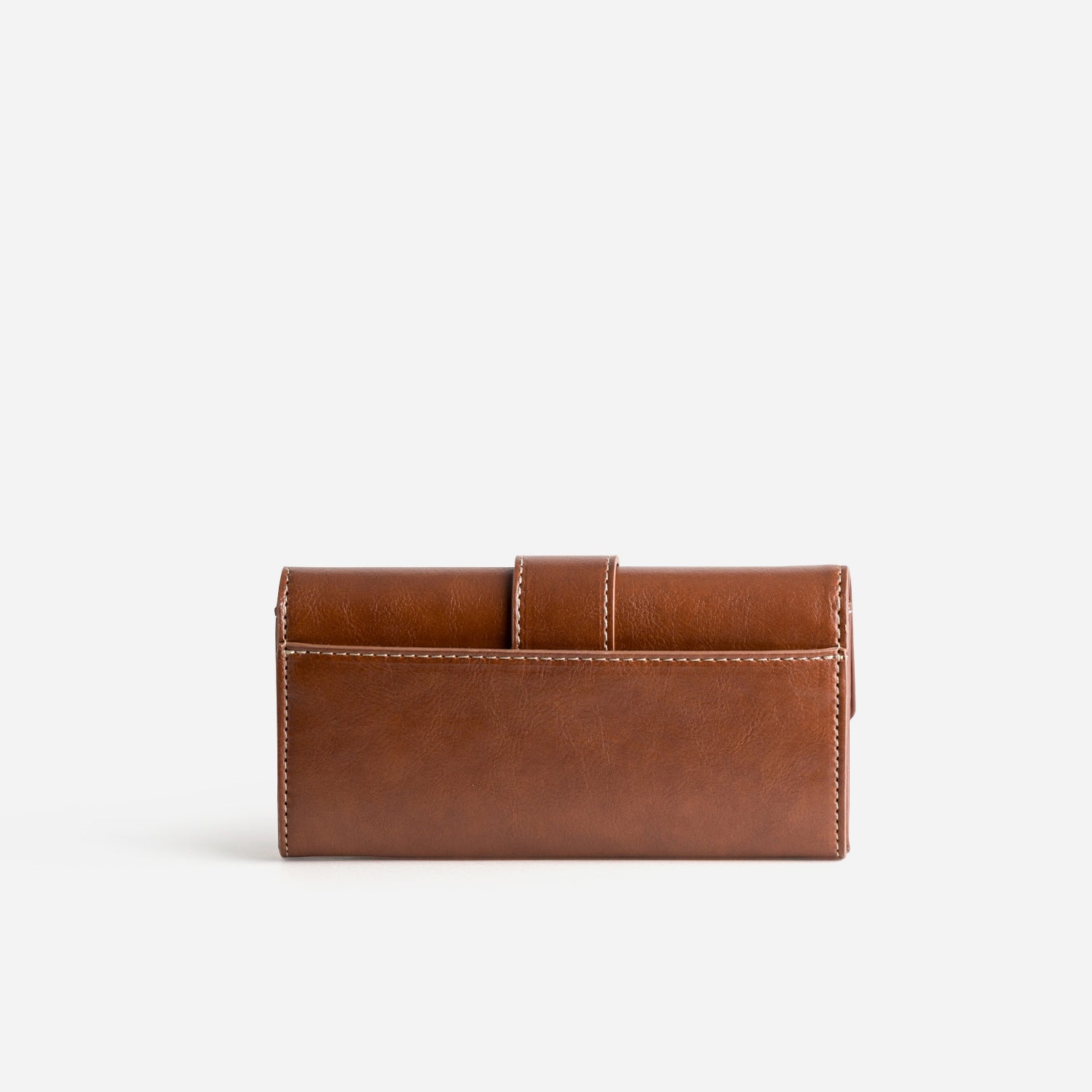 Portefeuille cognac maxi boucle