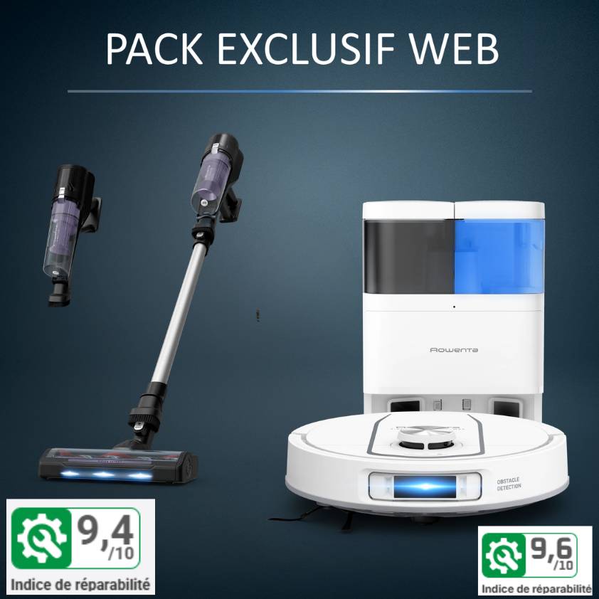 Pack Exclusif Web - Aspirateur robot X-PLORER 580 Max   Aspirateur Balais X-Force 5.80