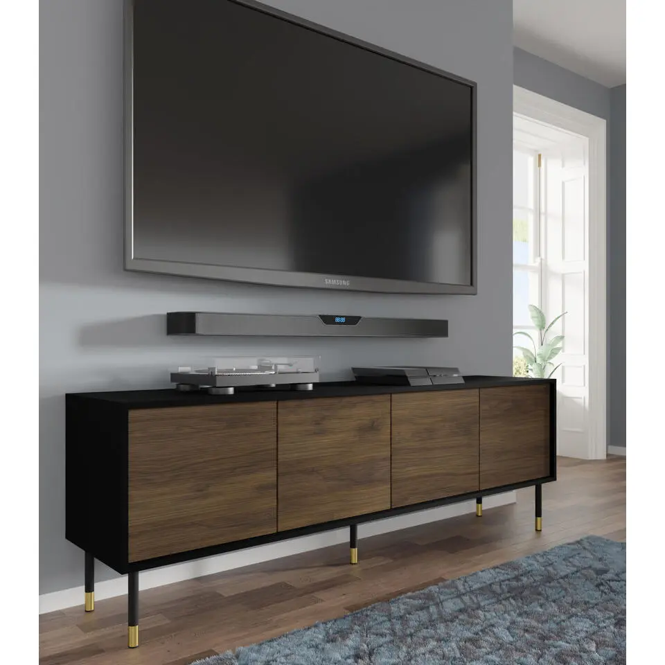 SHERWOOD TV-meubel 4D 180 cm catania eiken