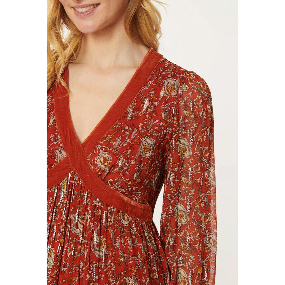 Robe  midi Amanda en voile doublé