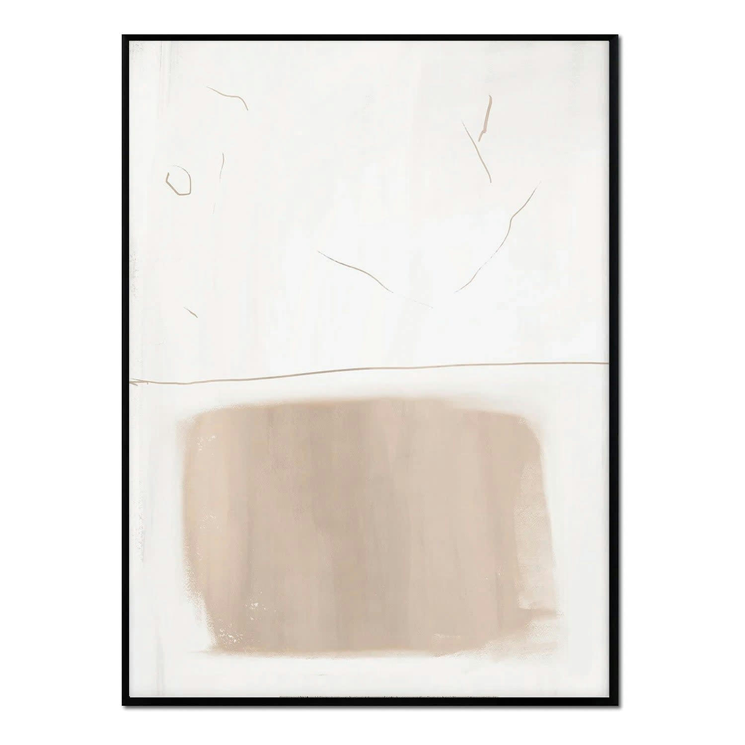MINIMALISMO - Affiche avec cadre noir -  lignes minimalistes - 30x40