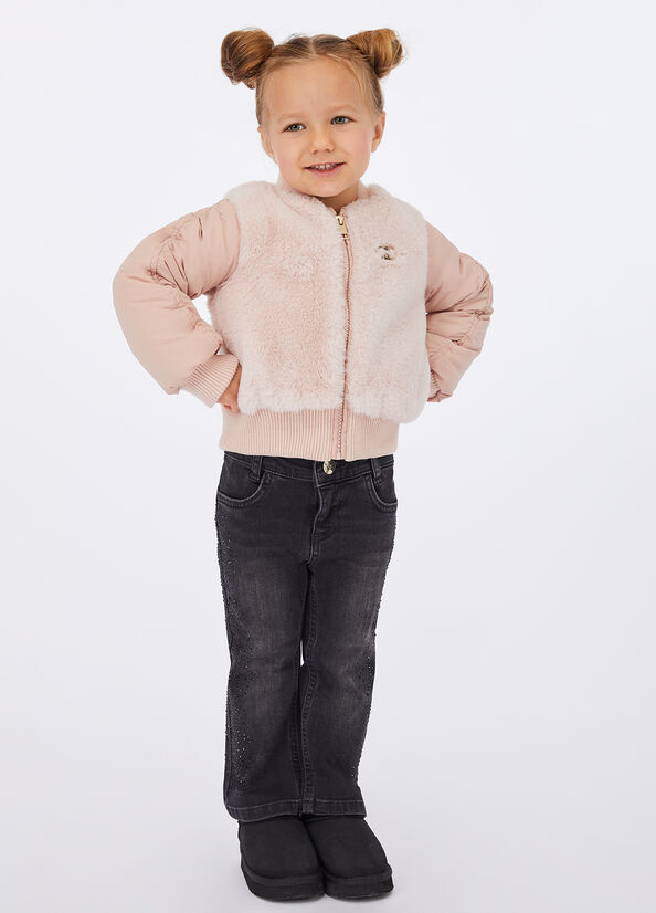 Jeans in cotone con strass