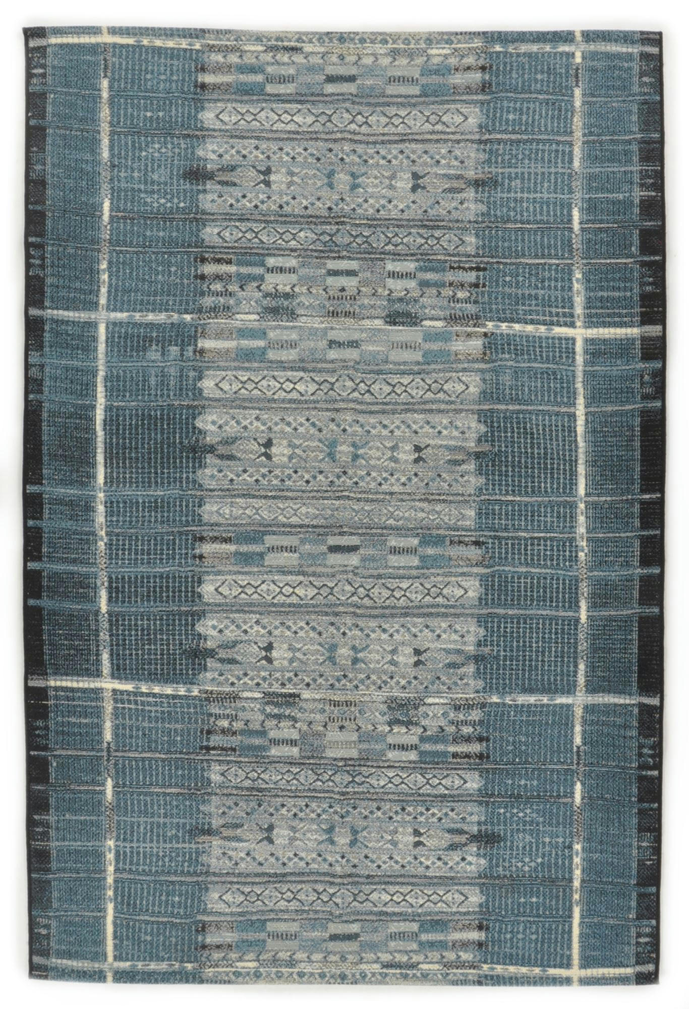 AURORA - Tapis d'extérieur tissé plat - bleu 300x400 cm