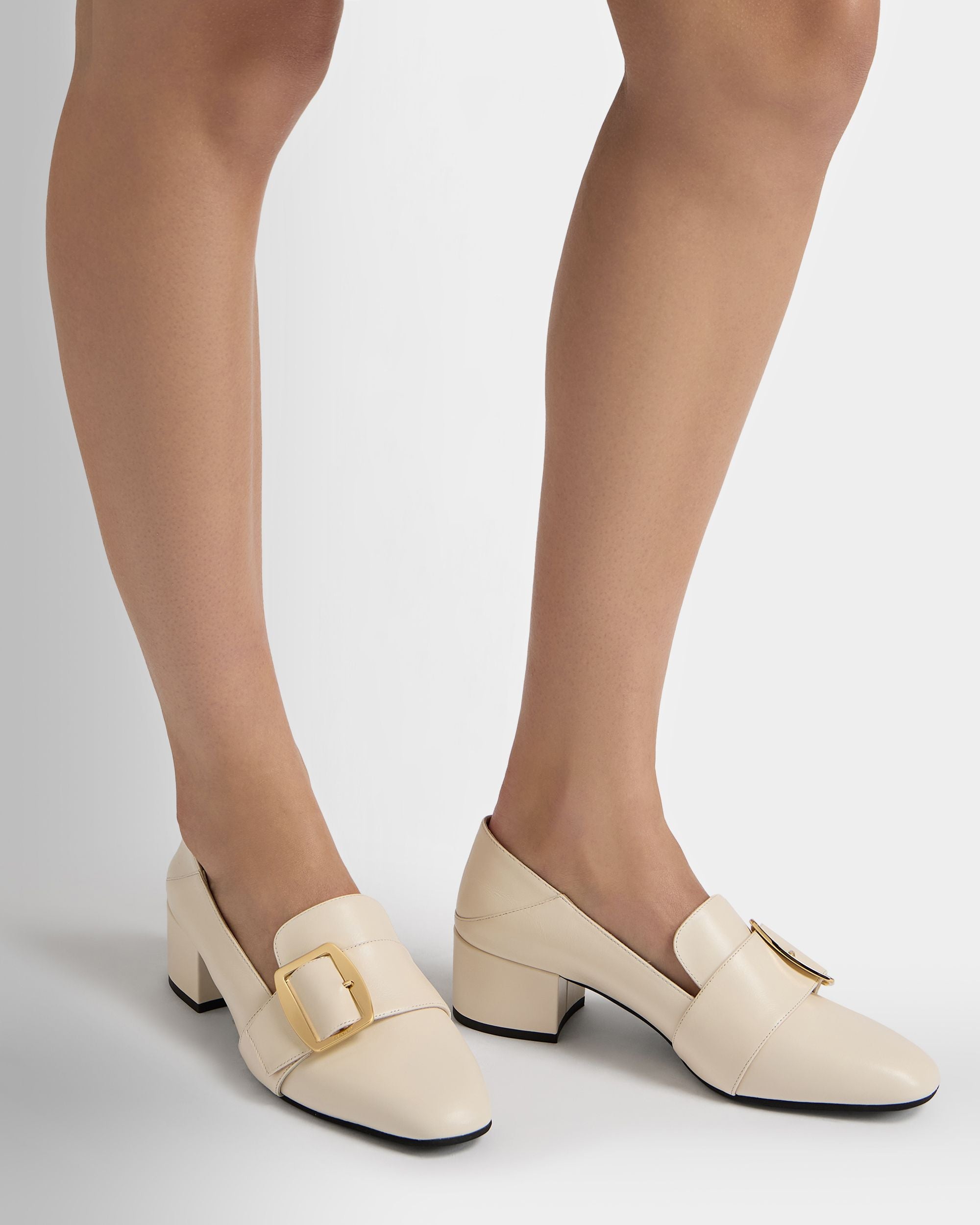 Bally Boucle Pumps Aus Elfenbeinfarbenem Leder