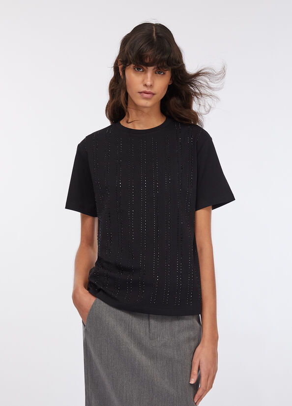 T-shirt con strass