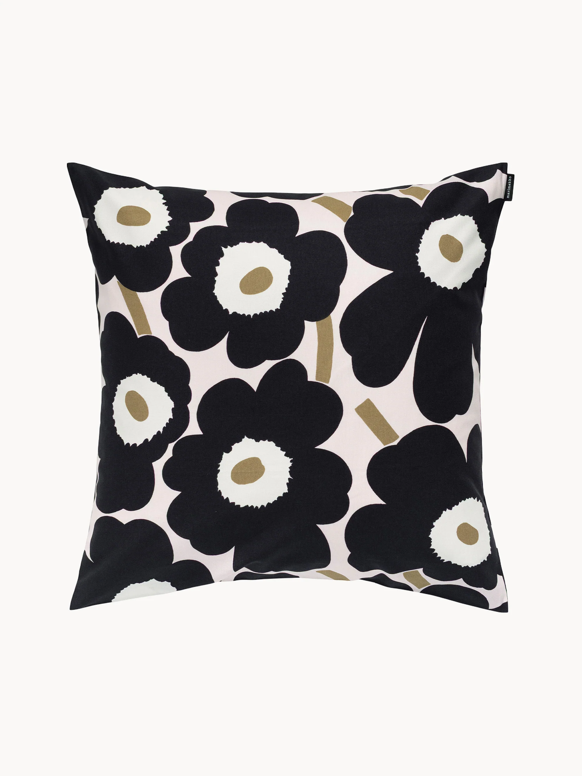 Baumwoll-Kissenhülle Pieni Unikko mit Blumen-Print