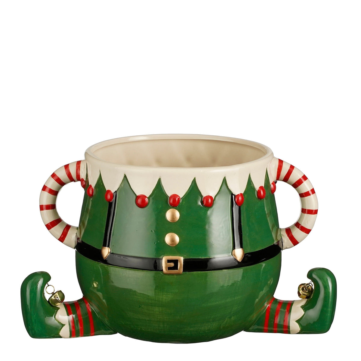 Mica Decorations Funny Bloempot - L28 x B19 x H17 cm - Dolomiet - Groen