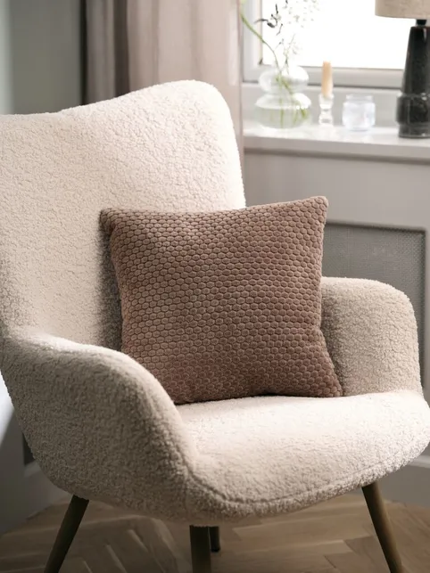 Pyntepude ROSENVIAL 45x45 mørkt sand