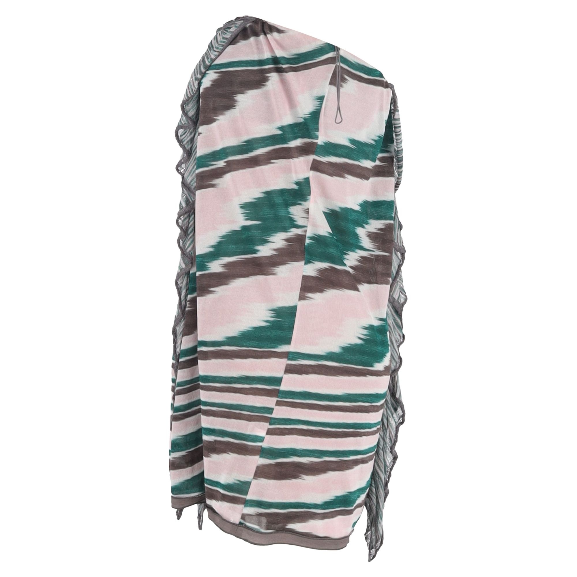 M Missoni Preloved Ruffled Strapless Mini Dress in Multicolor Viscose