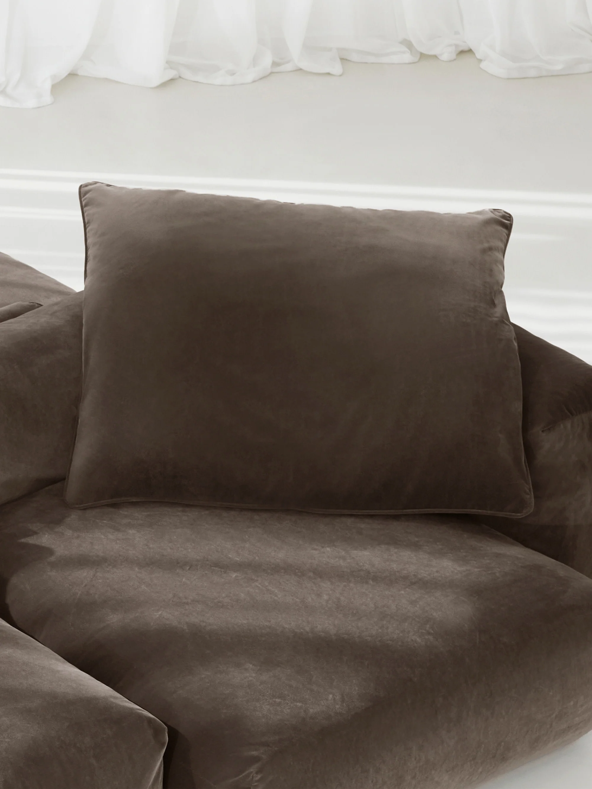 Großes Samt-Sofa-Kissen Vetsak, 60 x 60 cm