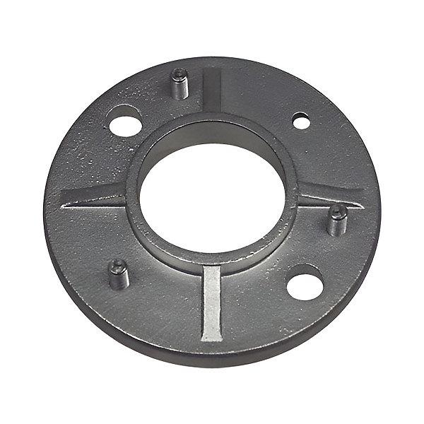 2 x Embase diam. 100 mm à souder   3 vis de réglage - pour tube diam. 42,4 mm - Inox 304