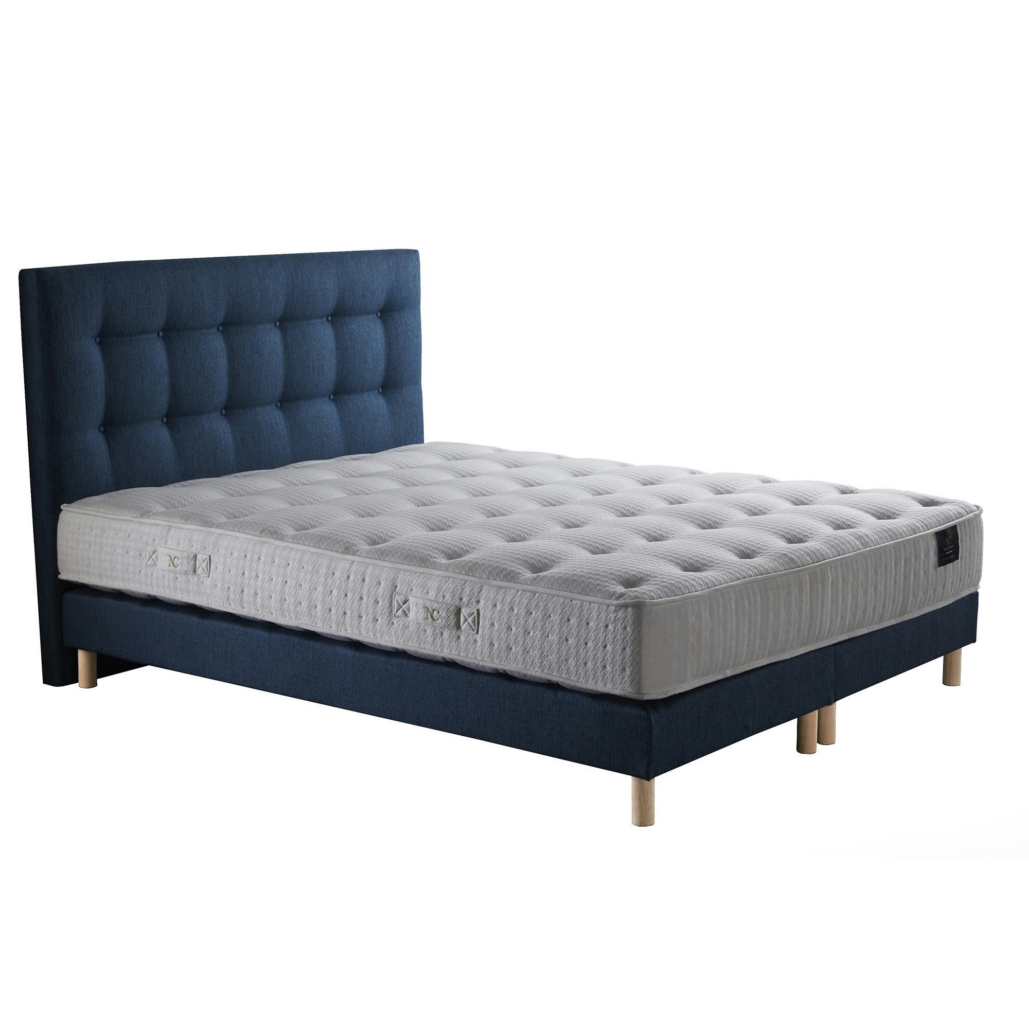 NOVA - Ensemble tête de lit Matelas ressorts Mémoire de forme sommier 140x190