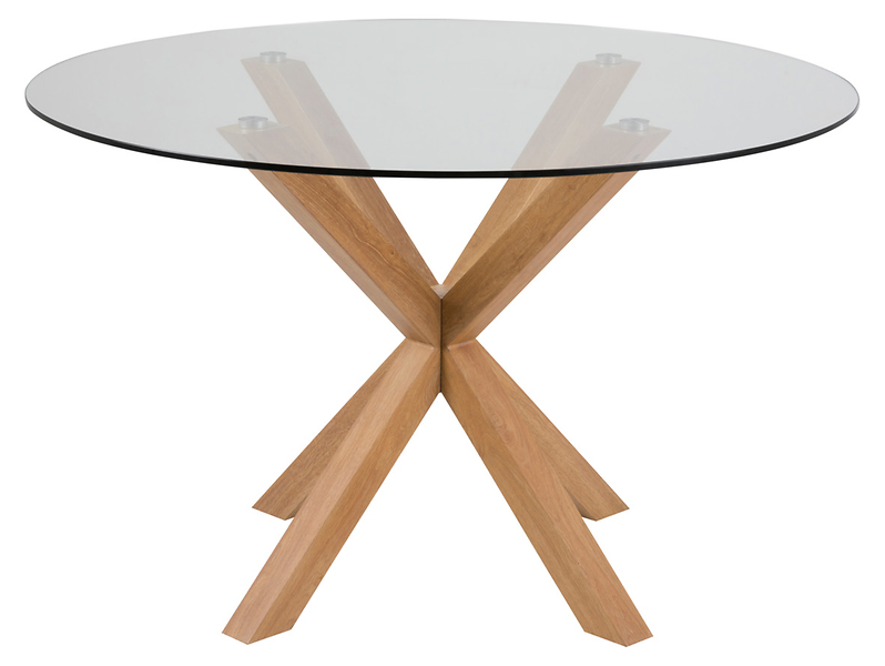 Stół okrągły Heaven 119 cm szklany
